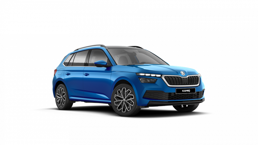 Škoda Kamiq, 1,0 TSI 81 KW 6-stup. mech., barva modrá