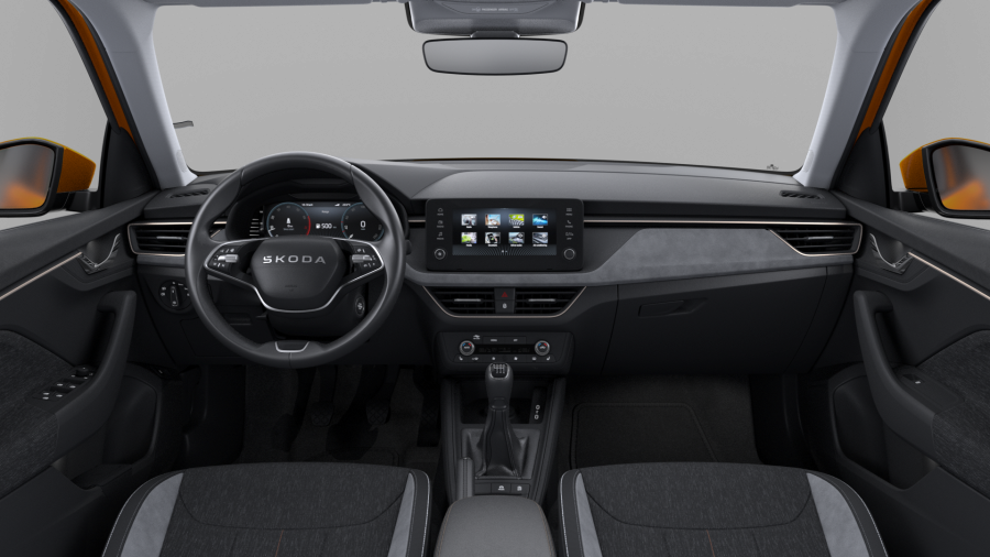 Škoda Kamiq, 1,5 TSI 110 kW 6-stup. mech., barva oranžová