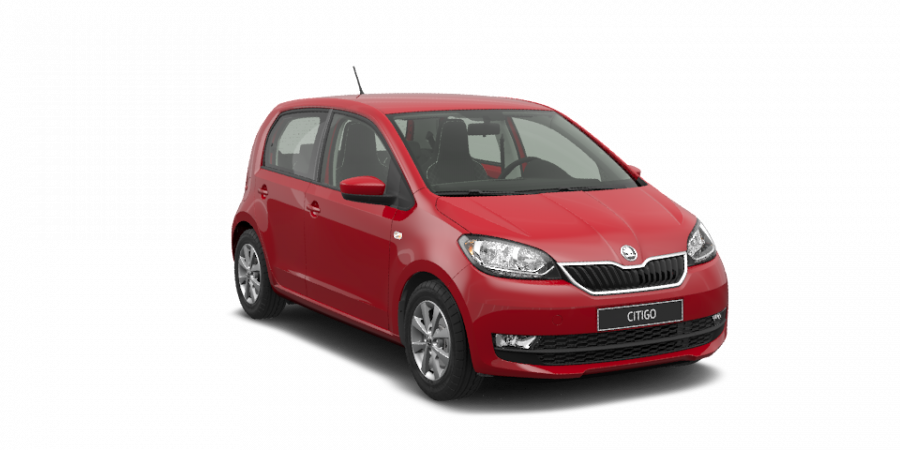 Škoda Citigo, 1,0 MPI 55 kW 5-stup. ASG, barva červená