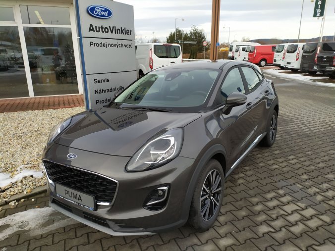 Ford Puma, Titanium, 5dveřová, 1.0 EcoBoost 92 kW/125 k, 7st. automatická, barva šedá