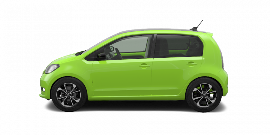 Škoda Citigo iV, 36,8 kWh Baterie 61 kW 1-stup., barva zelená