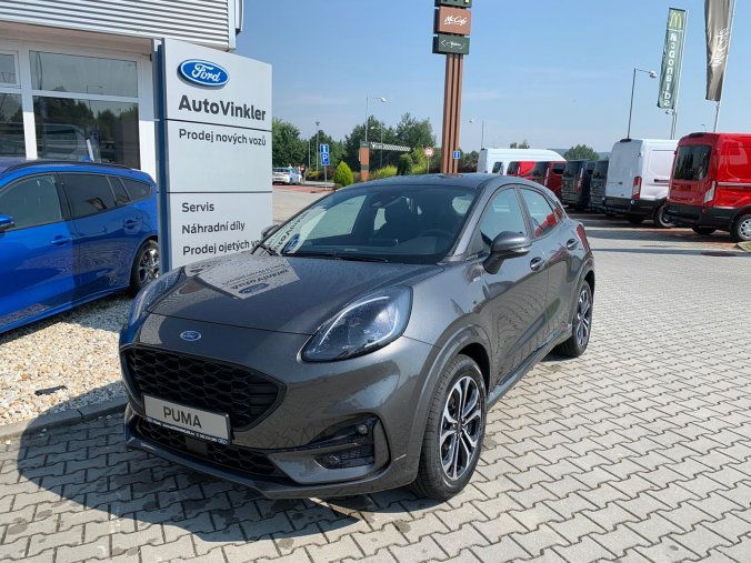 Ford Puma, ST-Line, 5dveřová, 1.0 EcoBoost 92 kW/125 k, 7st. automatická, barva šedá