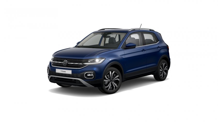 Volkswagen T-Cross, T-Cross Style 1,0 TSI 81 kW 6G, barva modrá