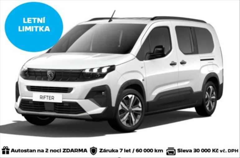 Peugeot Rifter, Peugeot Rifter 1,5 LONG GT BHDi 130 S&S EAT8, barva bílá