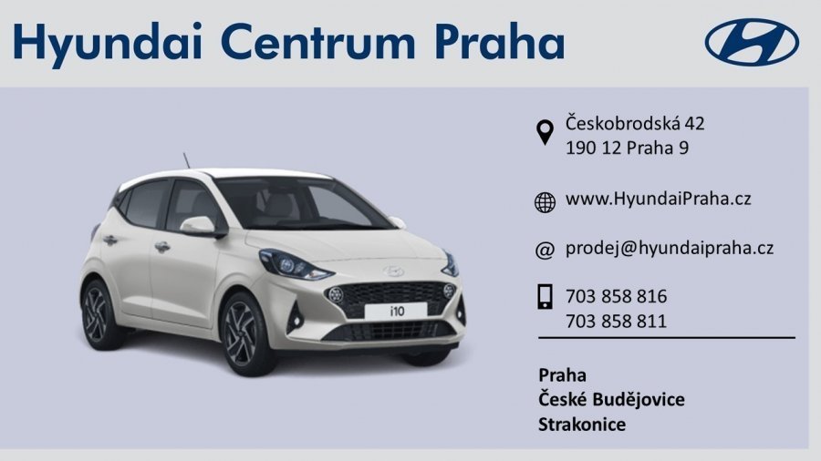 Nový Hyundai i10 1,0i 49 kW (95 NAT) 5 st. man 229 990 Kč