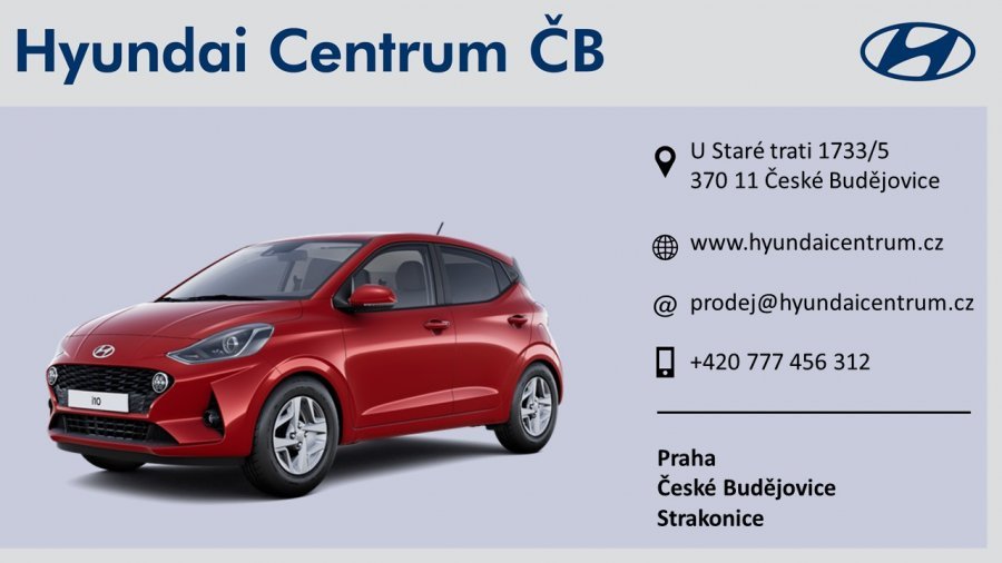 Hyundai i10, 1,0i 49 kW (95 NAT) 5 st. man, barva červená