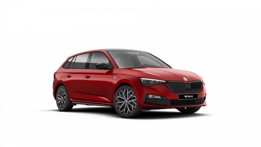 Škoda Scala, 1,5 TSI 110 kW 6-stup. mech., barva červená