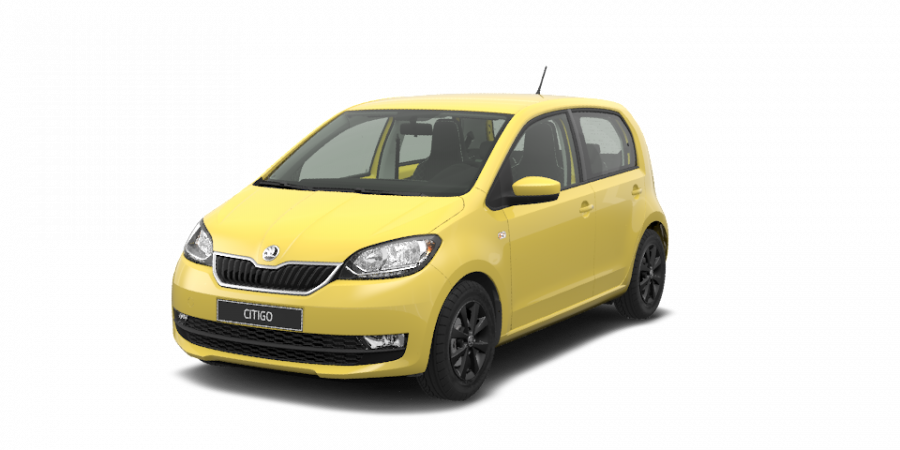 Škoda Citigo, 1,0 MPI 55 kW 5-stup. mech., barva žlutá