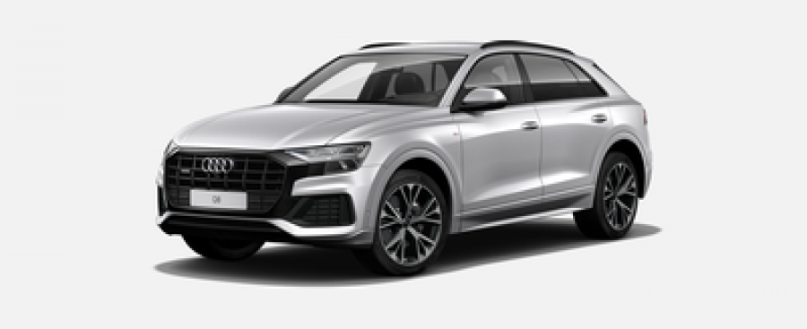 Audi Q8, 50 TDI 210 kW quattro, barva stříbrná