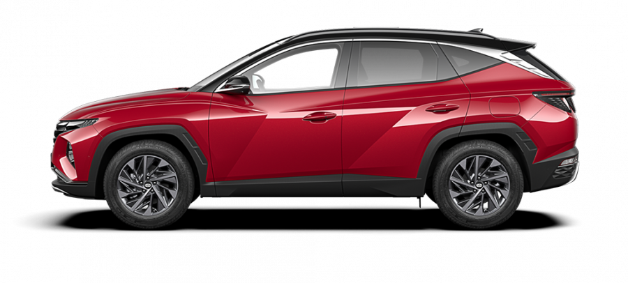 Hyundai Tucson, 1,6 T-GDI MHEV 132 kW (95 NAT mild hybrid) 7 st. DCT 4×4, barva červená