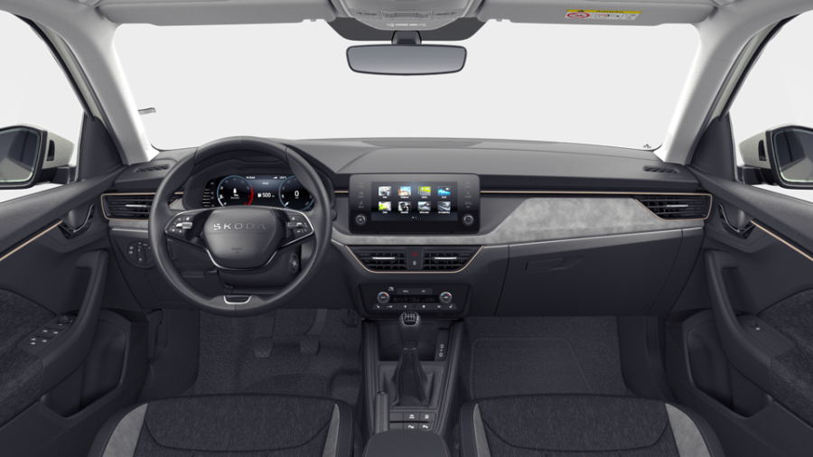 Škoda Scala, 1,5 TSI 110 kW 6° manuální, barva šedá