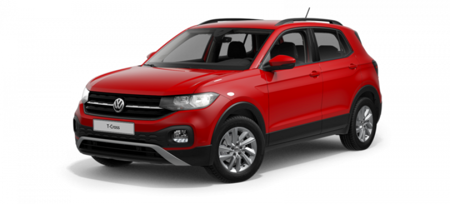 Volkswagen T-Cross, Life 1.0 TSI 85 kW 6G, barva červená