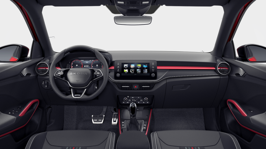 Škoda Fabia, 1,0 TSI 85 kW 7° automatická DSG, barva červená