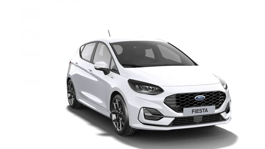 Ford Fiesta, ST-Line, 5dveřová, 1,0 EcoBoost Hybrid (mHEV) 92 kW/125 k, 6st. manuální, barva bílá