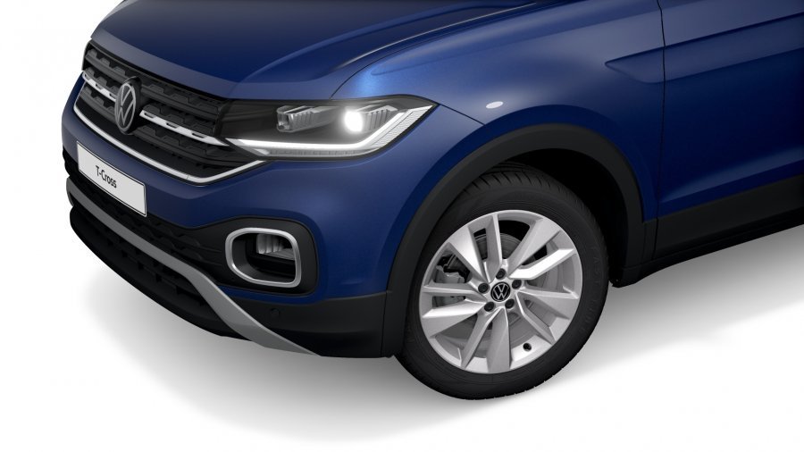 Volkswagen T-Cross, T-Cross Style 1,0 TSI 81 kW 6G, barva modrá