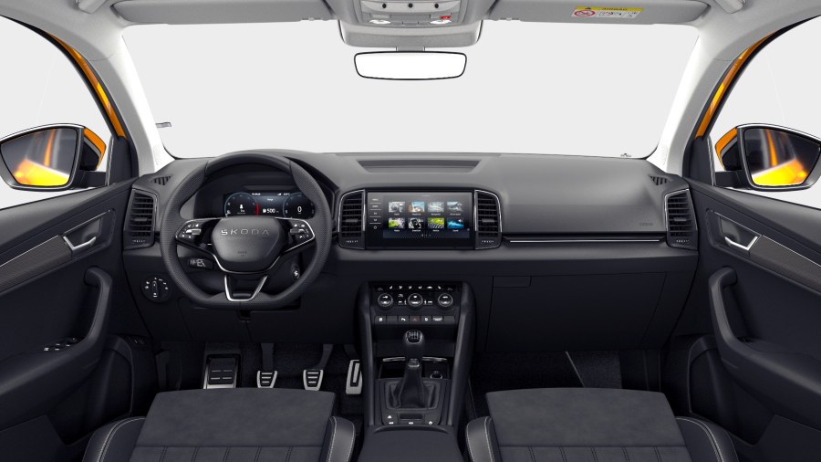 Škoda Karoq, 1,5 TSI 110 kW 6-stup. mech., barva oranžová