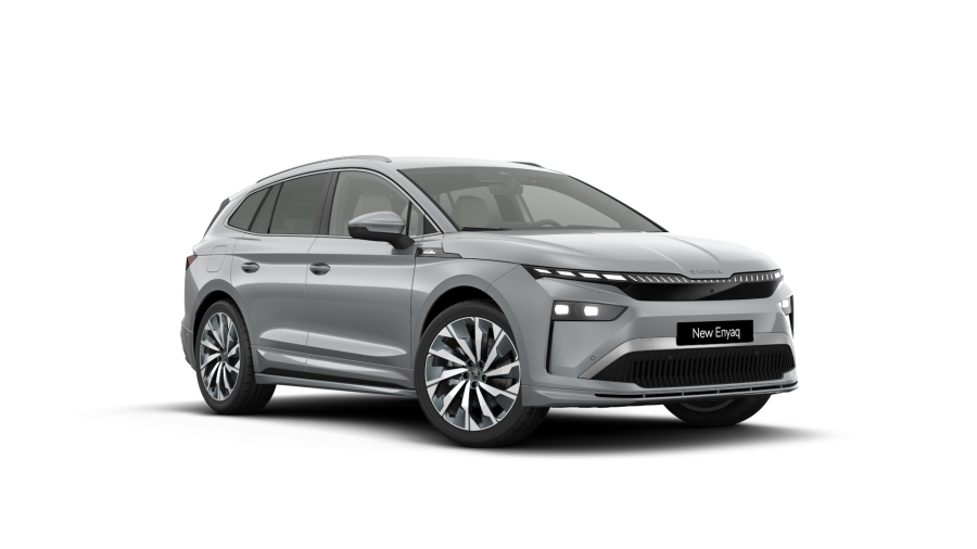 Škoda Enyaq iV, 82 kWh 210 kW 1° automatická 4x4, barva stříbrná