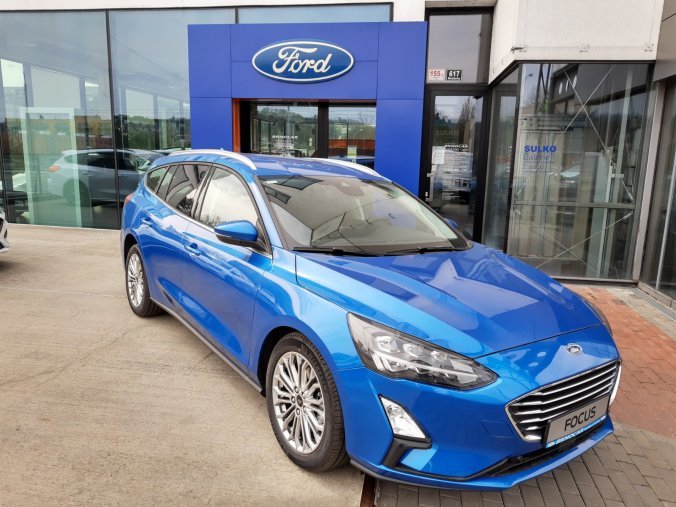 Ford Focus, Titanium, Kombi, 1.5 EcoBoost 110 kW/150 k, 6st. manuální, barva modrá