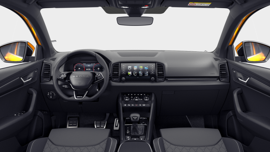 Škoda Karoq, 2,0 TSI 140 kW 7° automatická DSG 4x4, barva oranžová