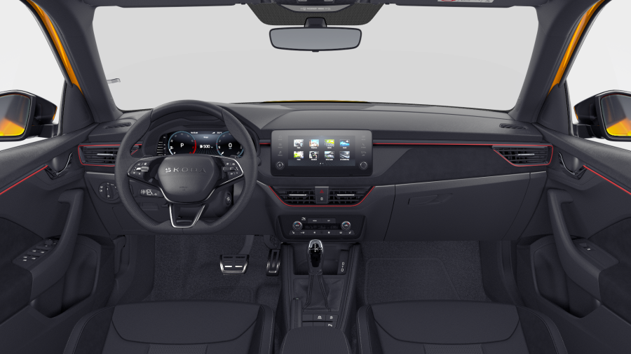 Škoda Kamiq, 1,0 TSI 85 kW 7° automatická DSG, barva oranžová