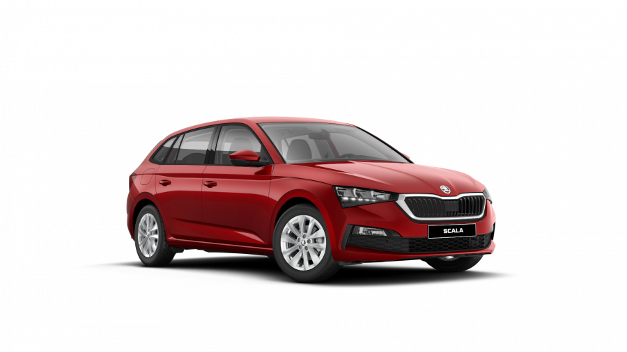 Škoda Scala, 1,5 TSI 110 kW 6-stup. mech., barva červená