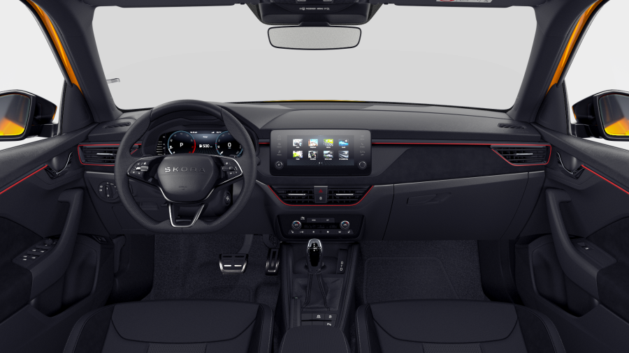 Škoda Kamiq, 1,0 TSI 85 kW 7° automatická DSG, barva oranžová