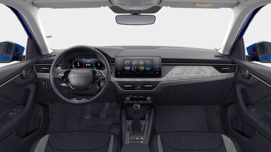 Škoda Scala, 1,0 TSI 85 kW 6-stup. mech., barva modrá