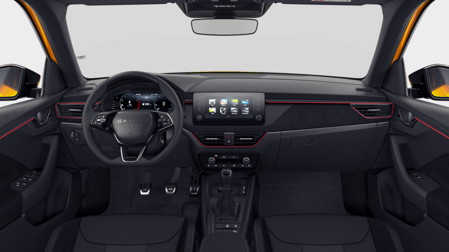 Škoda Kamiq, 1,0 TSI 85 kW 6° manuální, barva oranžová