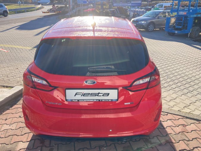 Ford Fiesta, ST-Line, 5dveřová, 1,0 EcoBoost Hybrid (mHEV) 92 kW/125 k, 6st. manuální, barva červená