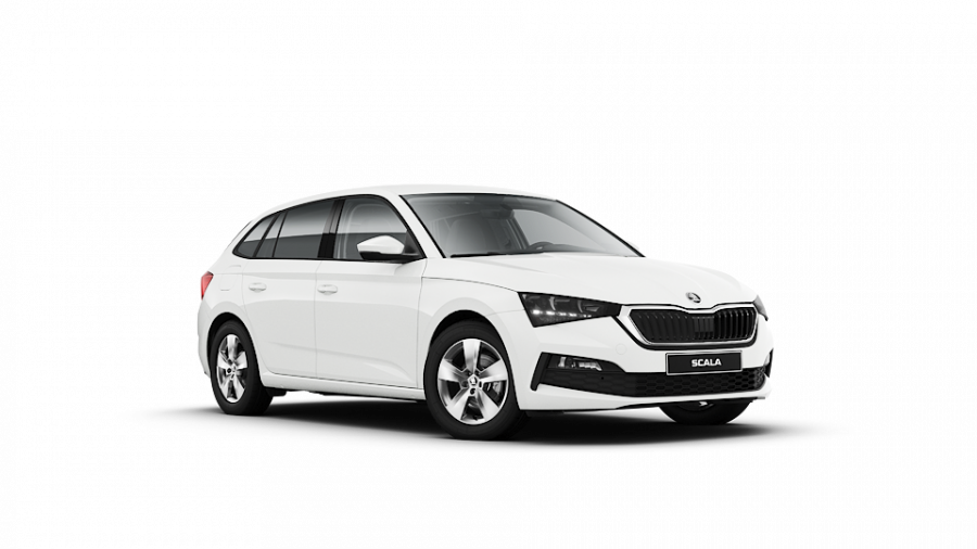 Škoda Scala, 1,0 TSI 81 KW 6-stup. mech., barva bílá