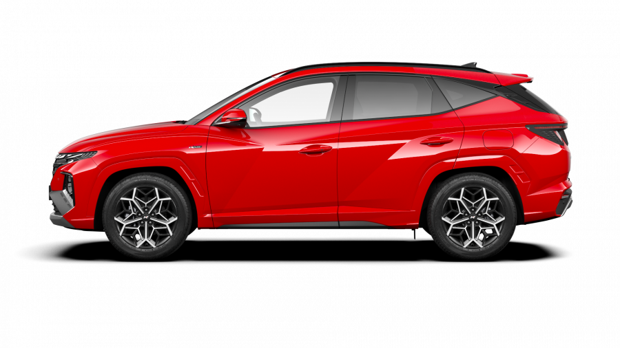 Hyundai Tucson, 1,6 T-GDI HEV 169 kW (hybrid) 6 st. aut 4×4, barva červená
