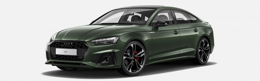 Audi A5, Nové A5 Sportback S line 40 TDI 140kW, barva zelená