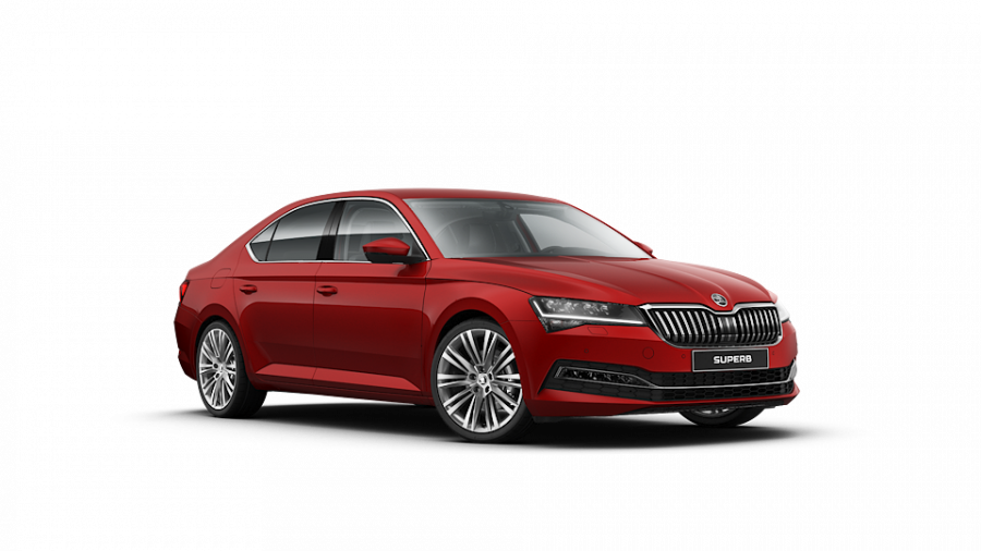 Škoda Superb, 2,0 TDI 147 kW 7-stup. automat. 4x4, barva červená