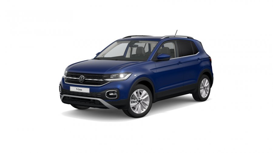 Volkswagen T-Cross, T-Cross Style 1,0 TSI 81 kW 6G, barva modrá