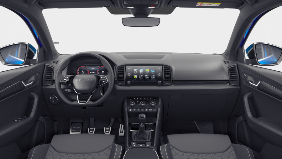 Škoda Karoq, 1,5 TSI 110 kW 6° manuální, barva modrá