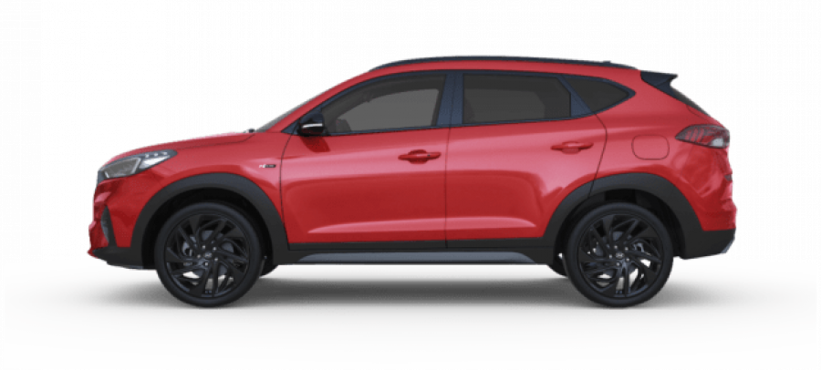 Hyundai Tucson, 1,6 T-GDi 130 kW (95 NAT) 7 st. DCT 4×4, barva červená