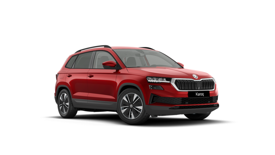 Škoda Karoq, 1,5 TSI 110 kW 7° automatická DSG, barva červená