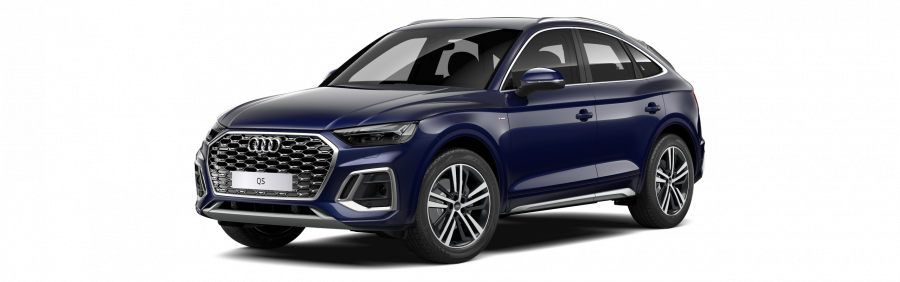 Audi Q5 Sportsback, Q5 SB S line 40 TDI 150kW quattro, barva modrá