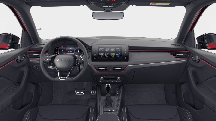 Škoda Scala, 1,5 TSI 110 kW 7° automatická DSG, barva červená