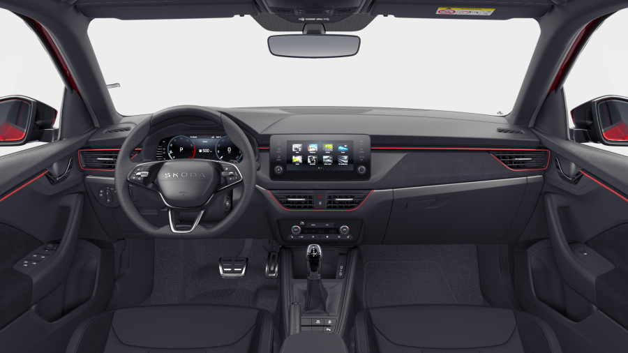 Škoda Scala, 1,0 TSI 85 kW 7° automatická DSG, barva červená