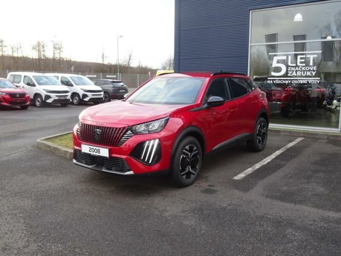 Peugeot 2008, Peugeot 2008 ALLURE Hybrid 145k e-DCS6, barva červená
