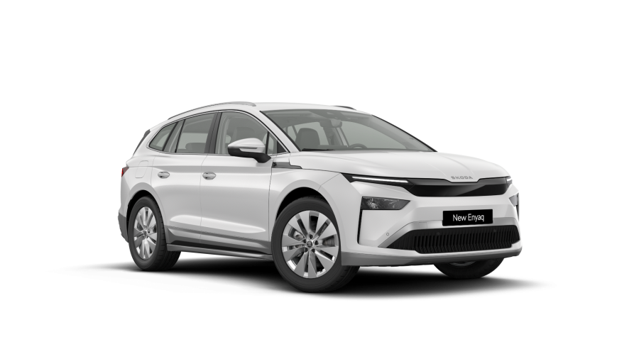Škoda Enyaq iV, 82 kWh 210 kW 1° automatická, barva bílá