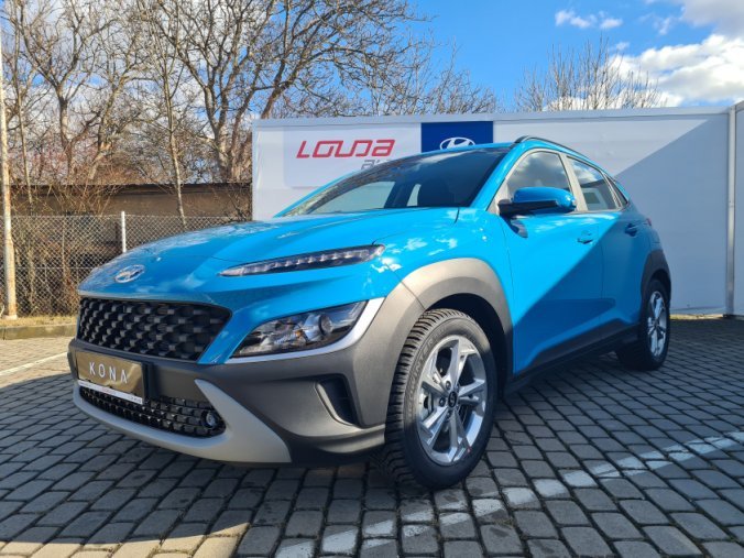 Hyundai Kona, 1,0 T-GDI 88 kW MT PE, barva modrá