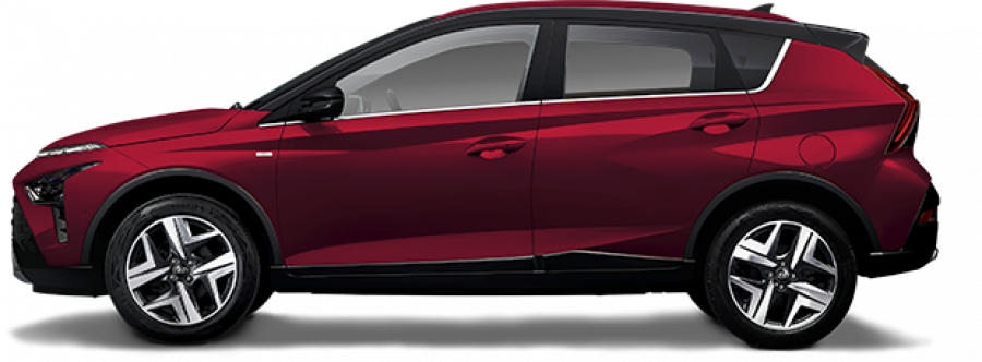 Hyundai Bayon, 1,0 T-GDI 73.6 kW (95 NAT) 6 st. man, barva červená