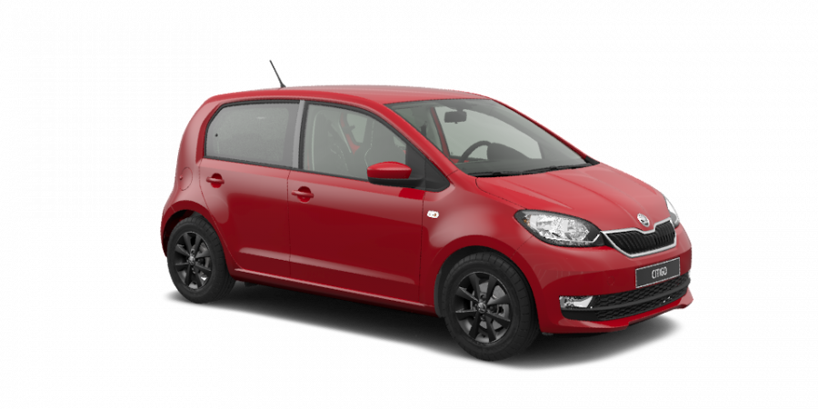 Škoda Citigo, 1,0 MPI 55 kW 5-stup. mech., barva červená
