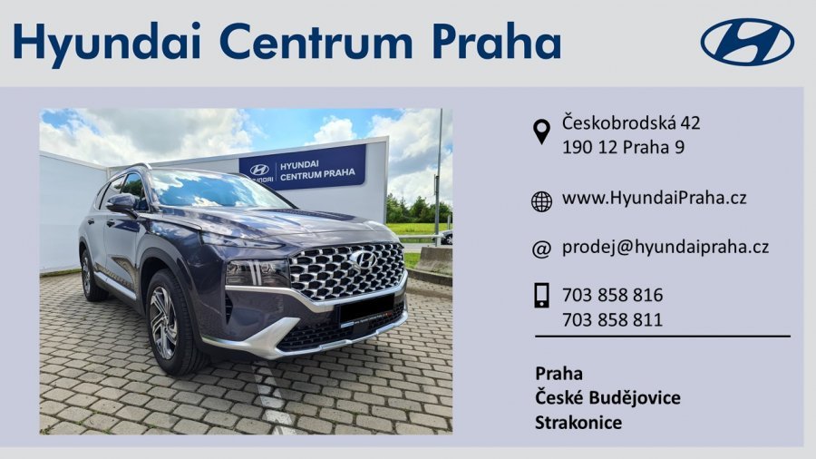 Hyundai Santa Fe, 2,2 CRDi 148 kW (diesel) 8 st. DCT 4×4, barva modrá