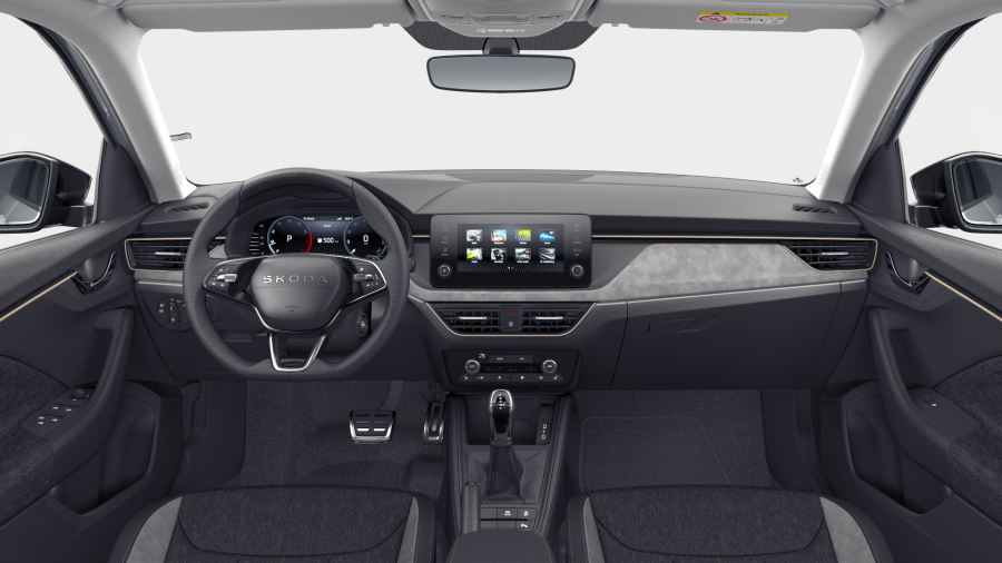 Škoda Scala, 1,0 TSI 85 kW 7° automatická DSG, barva stříbrná
