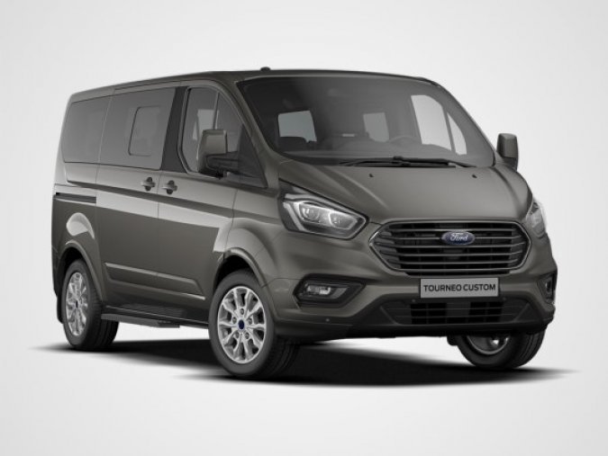 Ford Tourneo Custom, CUSTOM TOURNEO, 320 L2, TITANIUM, 2.0 130K EURO 6., barva šedá