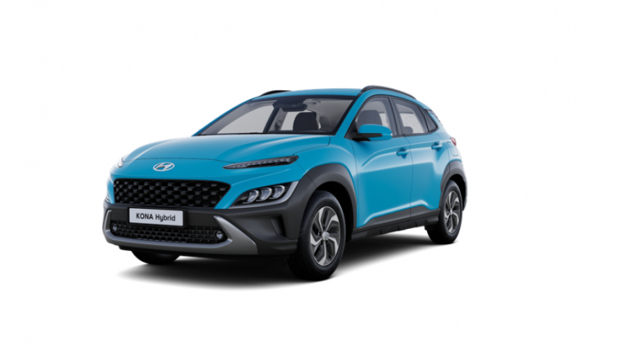 Hyundai Kona, 1,6 GDI HEV DCT, barva modrá