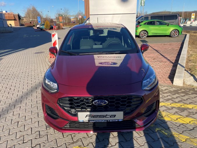 Ford Fiesta, ST-Line, 5dveřová, 1,0 EcoBoost Hybrid (mHEV) 92 kW/125 k, 6st. manuální, barva červená